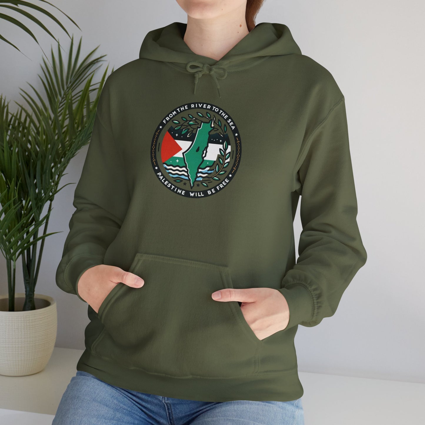 Olive Branch Outfits Logo Hoodie | Palestine Solidarity Apparel