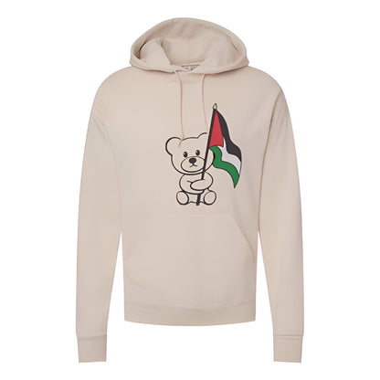 Embroidered "Teddy Bear with Palestine Flag" Hoodie (Palestine Hoodie) (Free Palestine Hoodie)