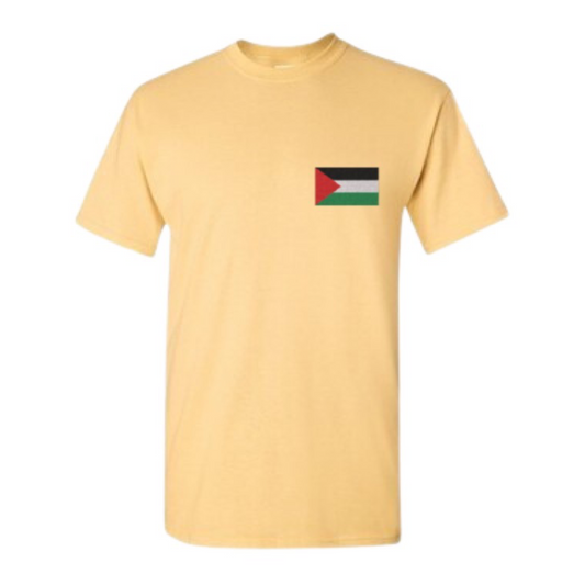 Embroidered Palestine Flag T-shirt - Unisex. (Palestine T-shirt) (Free Palestine T-shirt)